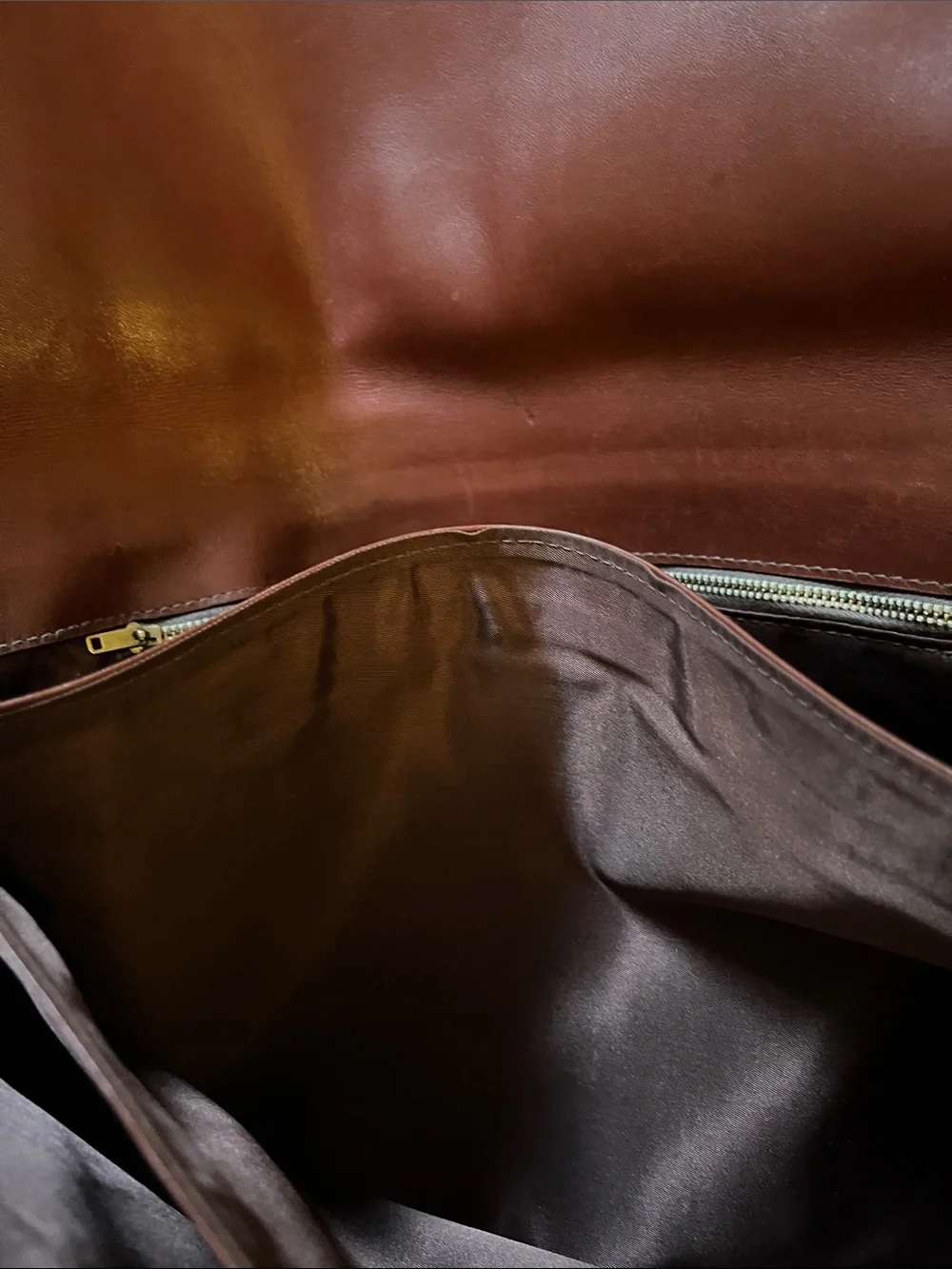 Brown Leather Laptop Folio with Protective Corner Hardware